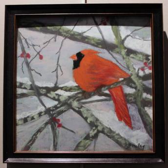 Cardinal in the Snow by Barbara Barclay